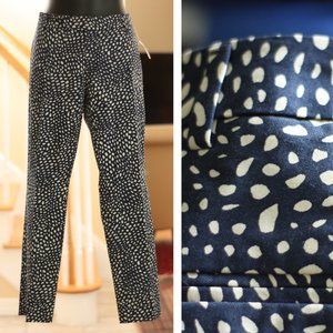 GAP Blue and White Spots Slim Cropped Pants